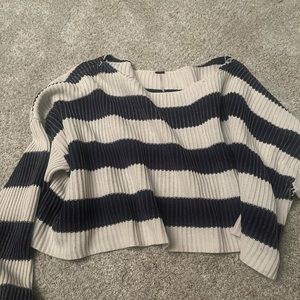 Free people oversized crop sweater
